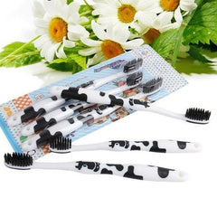Cow Print Soft Charcoal Toothbrush
